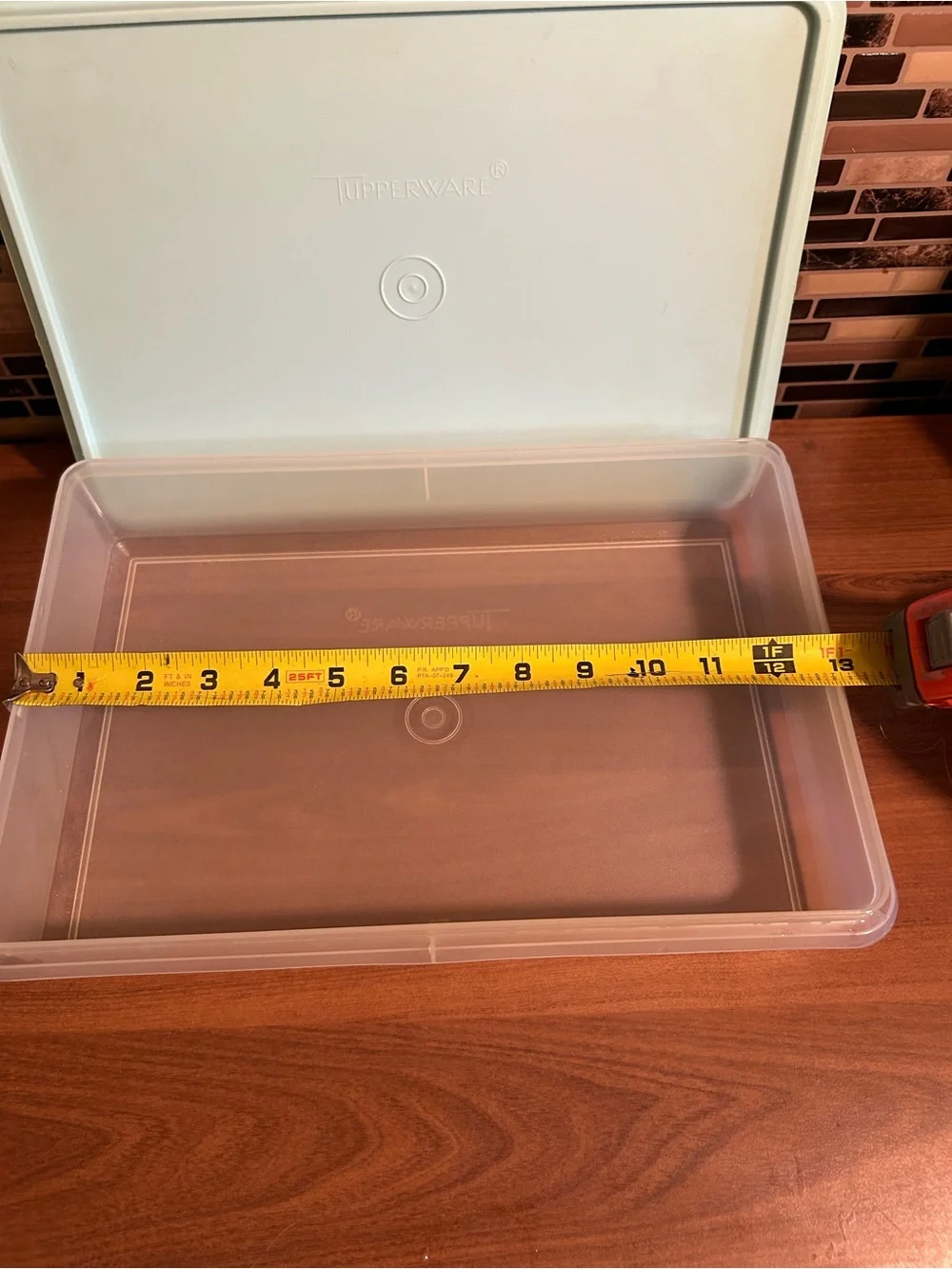 Tupperware Mint Green Lid with Clear Base Food Storage Container